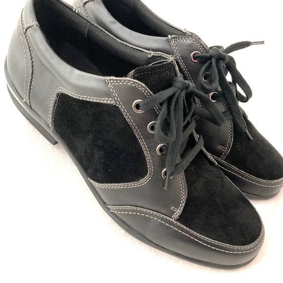 Black David Tate Leather Suede  Women's Helen Walking Oxfords Size 11 - Picture 10 of 16